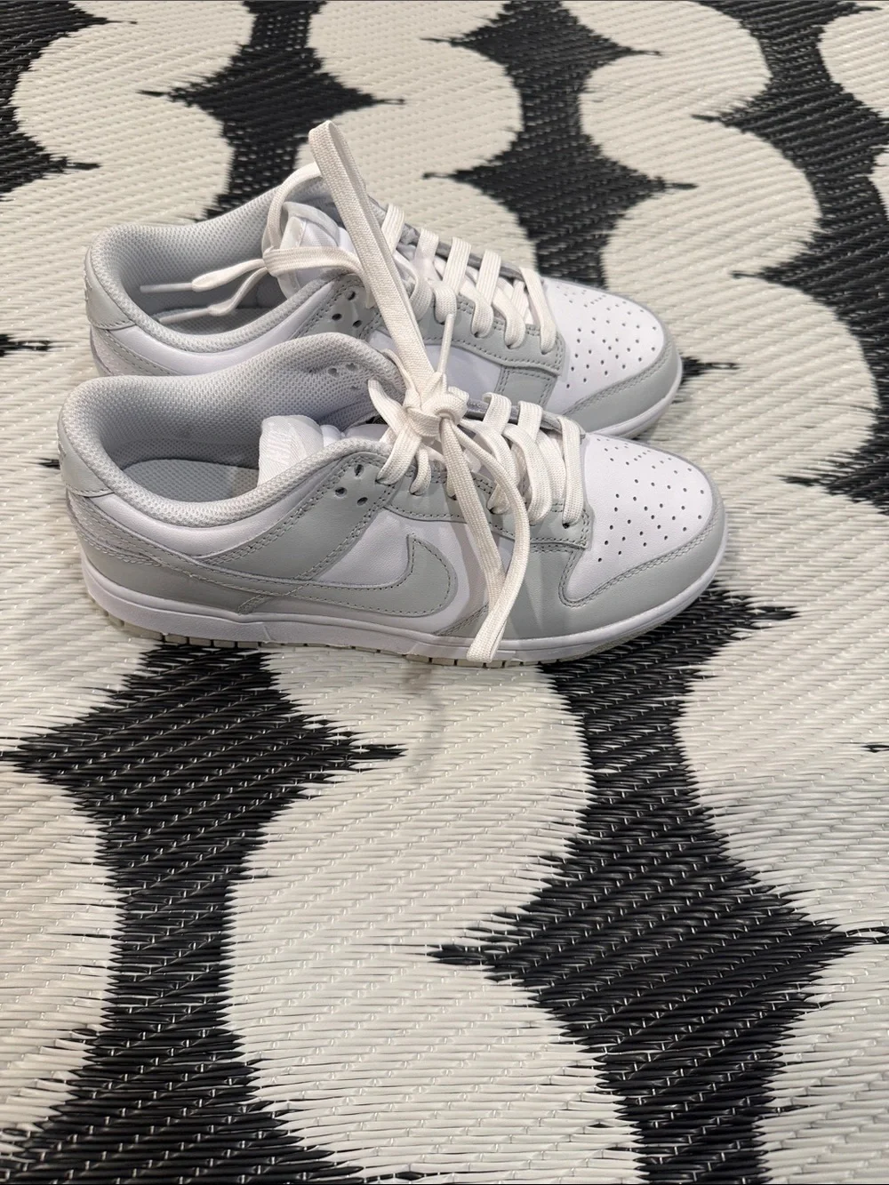 Nike Kids White and Light Gray Low-Top Sneakers